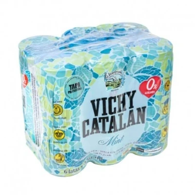 Imagen de VICHY CATALAN SABORES 0% AZÚCARES (Menta, 6 Latas)