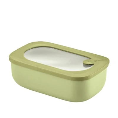 Imagen de Guzzini Kitchen Active Design, STORE&amp;MORE BIO, recipiente hermético rectangular para frigorífico/congelador/microondas verde aguacate, 20 x 12 7 cm 900 ml 171001253