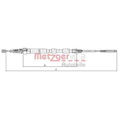 Imagen de METZGER 10.7410 Cable de Freno Mano Atrás izquierda, derecha, derecha 1582/935 Discos COFLE VOLKSWAGEN: GOLF 3