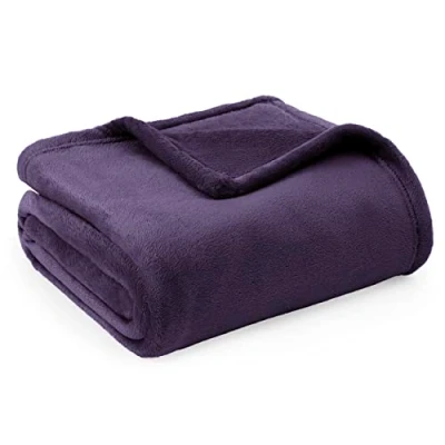 Imagen de Bedsure Manta de Peluche, mullida, Polar, cálida y Suave para Invierno, sofá XL, sofá, salón 150 x 200 cm, Violeta