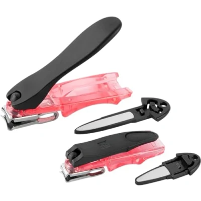 Imagen de ZWILLING Set de Regalo 2 Cortauñas con Recoge Uñas y Lima Integrada, Extra Afilado Duradero, Rojo
