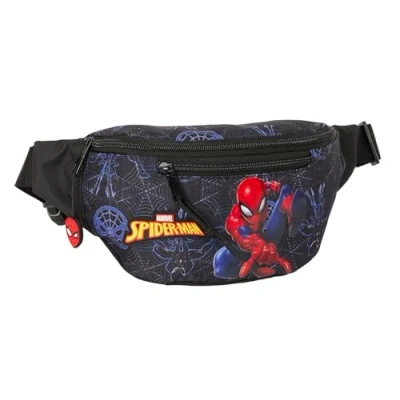 Imagen de Safta Spiderman Attack Riñonera con Bolsillo Exterior, Ideal para Jóvenes y Niños de Diferentes Edades, Cómoda Versátil, Calidad Resistencia, 23x9x12 cm
