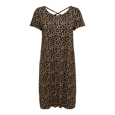 Imagen de ONLY Onlbera BACK LACE UP JRS Vestido informal, Mujer, Talla: Large, Black/eggnog