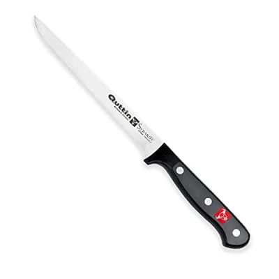 Imagen de Quttin Cuchillo Deshuesador Profesional, Hoja Afilada Remaches Acero Inoxidable, Molibdeno Vanadio, Carne, Mango POM Resina Acetalica. Sybarite Negro, 16 cm