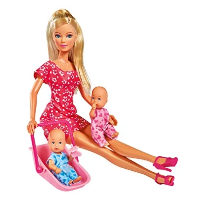 Imagen de Simba 105730211 Muñeca 29cm con dos bebés, Multicolor (105730211)