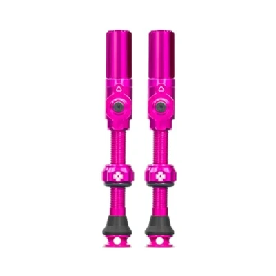 Imagen de Muc Off Big Bore Hybrid Tubeless Valves, Pink 45mm Precision Engineered Dust Caps for Bikes with Revolutionary Airflow Technology Schrader Valve MTB/Road/Gravel