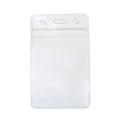 Imagen de CKB LTD Show Fundas para tarjetas de identificación Bolsillo transparente portador vertical, bolsos plástico 11 x 6,8 cm Tamaño inserción 9 6,5 Tarjeta crédito 50 Piezas