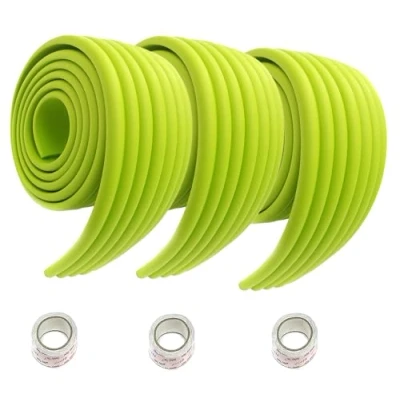 Imagen de HIMRY Universal Protector Espuma, 600cm x 80mm 8mm Multiusos anticolisión Protección Espuma Rollo para Bebés niños, No Tóxico Seguridad Protectores Superficie &amp; Bordes, 3x2m, Verde KXD7002 green