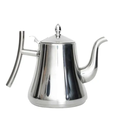 Imagen de HOME DECO FACTORY, KA6128 Tetera de acero inoxidable elegante y funcional, ideal para té, café aperitivos, con tapa hermética conservar los aromas, tamaño: 1,2 L, color plateado