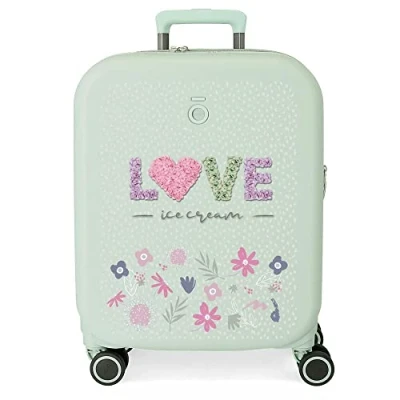 Imagen de Enso Love Ice Cream Maleta de Cabina Verde 40x55x20 cms Rígida ABS Cierre TSA Integrado 37L 2,74 kgs 4 Ruedas Dobles Equipaje Mano