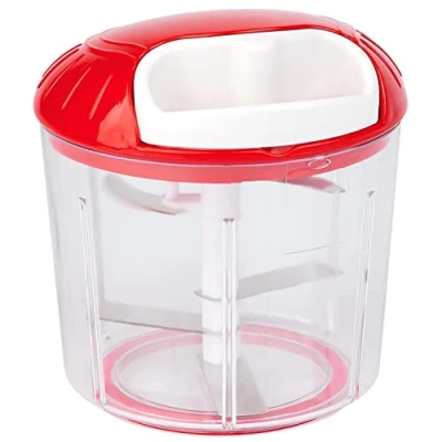 Imagen de TIENDA EURASIA Picadora Manual, Batidora Picadora, con Cuerda de 1 Litro Capacidad, Verduras ø13,5 x 14 cm