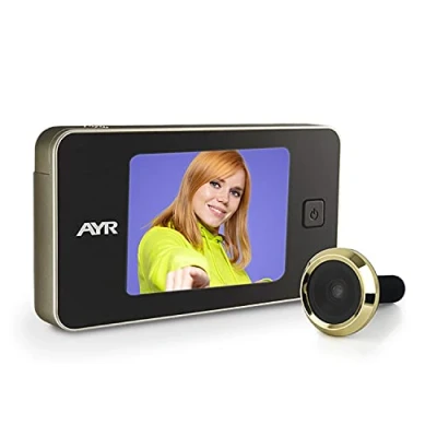 Imagen de AYR Mirilla digital 752 M, Especial para puertas estrechas de 24 a 51mm grosor, Color NIQUEL