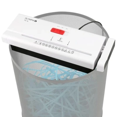 Imagen de Olympia Accesorio para triturador de documentos PS 16 con corte en tiras (nivel seguridad P2, 6 hojas 80 g/m², brazo telescópico, trituradora papel papelera, móvil oficina) blanco