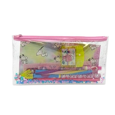 Imagen de Snoopy Set papeleria, Material de escritura, Lápices, Accesorios papelería, Multicolor, Producto Oficial (CyP Brands)