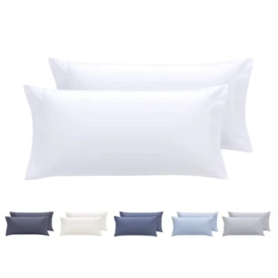 Imagen de Todocama Juego de 2 Fundas Almohada, Microfibra Extra Suave, hipoalergénicas. 75x40 cm Blanco