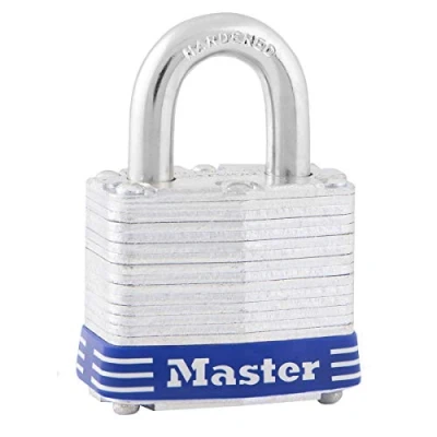 Imagen de Master Lock 3EURD Candado de Acero Laminado a Llave, 5.9 x 4 2.1 cm, plateado