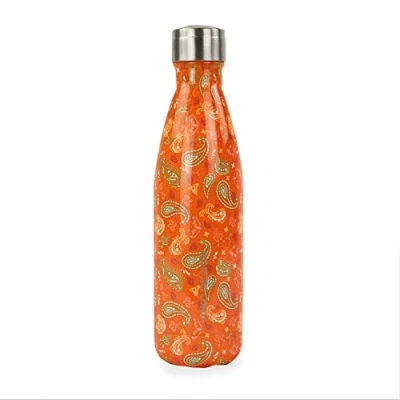 Imagen de YOKO DESIGN Bouteille à Motifs Botella isotérmica, Acero Inoxidable, Cashmere Naranja, 6 cm