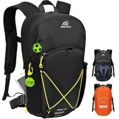 Imagen de ONETOALL Mochila Antirrobo para Bicicleta Hombre, de Senderismo Mujer Pequeña 12L, Mochilas MTB con Cinturón Removible Ciclismo, Viajes Diarios, Transporte
