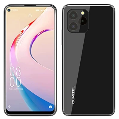 Imagen de OUKITEL Android 11 Teléfono Móvil Libre C21 Pro, Diseño de Vidrio Completo, 4GB+64GB, 256GB SD Externa, Cámara Triple 21MP, Dual SIM, Pantalla HD+ 6.39&#039;&#039;,Huella Digital,Identificación Facial Negro