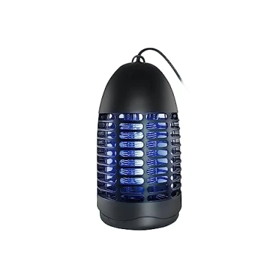 Imagen de SIMON Mata Moscas y Mosquitos Eléctrico, Lámpara Antimosquitos para Interior, Electrónico, Ilumina Insectos Voladores, Cobertura de 25m², Luz LED Fluorescente 7W, Color Negro