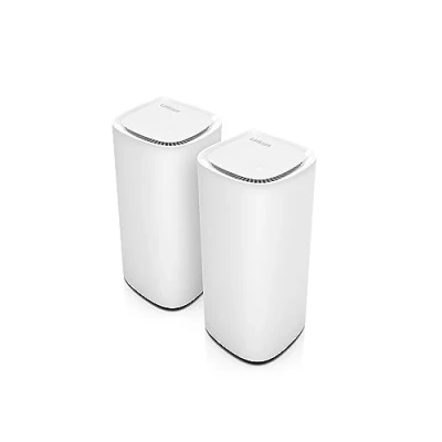 Imagen de Linksys Sistema WiFi 7 Mesh Velop Pro MBE7002, Router Cognitive tribanda a más de 10 Gbps, Cobertura para Toda la casa hasta 550 m2, Conexión 400 Dispositivos, Pack 2