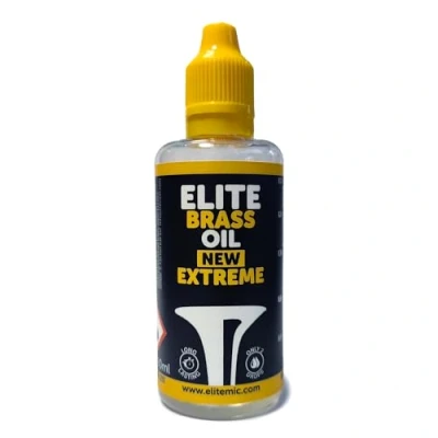 Imagen de Elite Brass Oil New Extreme 60ml Aceite lubricante para pistones y rotores de instrumentos viento metal Trompeta, corneta, trombón, fliscorno, trompa, bombardino, tuba, etc.
