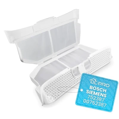 Imagen de DL pro Filtro de pelusa para Bosch Siemens 752387 00752387 iQ300 iQ500 iQ700 iSensoric Serie 4 6 Avantixx Logixx Maxx secadora