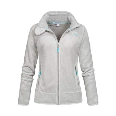 Imagen de Geographical Norway Upaline Lady Chaqueta Forro Polar Mujer Cremallera Otoño Invierno Primavera Ciente Suéter Mujeres De Manga Larga Piel Suave Aire Libre (Gris Claro M)