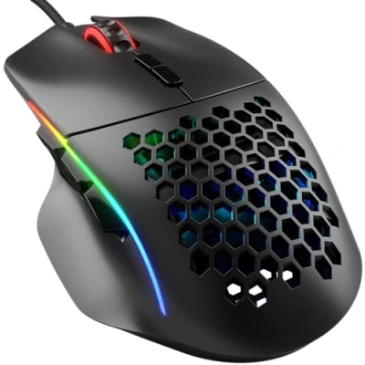 Imagen de Glorious gaming Model I Ratón con cable 69 g superligero, 2 botones intercambiables, RGB, deslizadores de PTFE, 9 programables, reposapulgares lateral Negro
