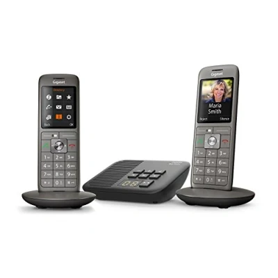Imagen de Gigaset CL660 Duo Analog/DECT telephone Identificador de llamadas Gris Teléfono (Analog/DECT telephone, Terminal inalámbrico, Altavoz, 400 entradas, llamadas, Sin contestador, Gris)