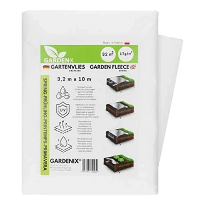 Imagen de GARDENIX® 32 m² Vellón de protección contra Congelación para Primavera, Alta estabilización UV, Permeable al Agua, Cubierta Primavera Plantas (3,2m x 10m)