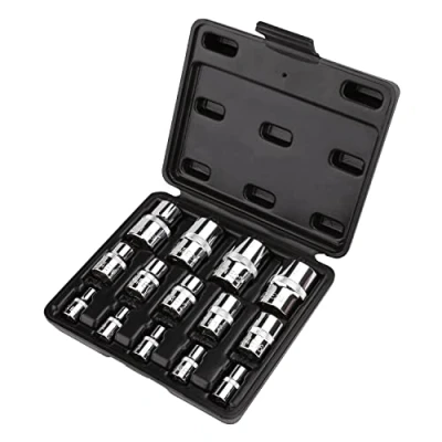 Imagen de Amazon Basics Juego de llaves vaso E Torx, 14 unidad