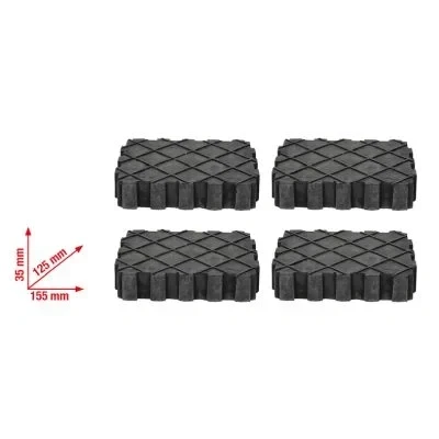 Imagen de KS Tools 160.0391 TD Juego de superficies goma universales para plataforma elevadora, 4 pzs