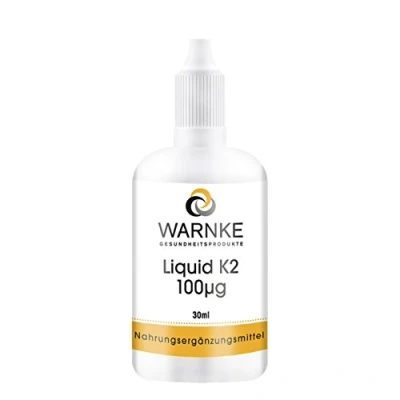 Imagen de Vitamina K2 líquida 100mcg por toma diaria Menaquinona MK7 All trans 30ml Warnke Vitalstoffe Calidad de farmacia alemana