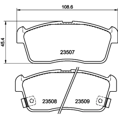 Imagen de HELLA 8DB 355 009 631 Juego de pastillas freno con avisador acústico desgaste SUZUKI: Ignis 2, I, Alto VI, SUBARU: JUSTY 4
