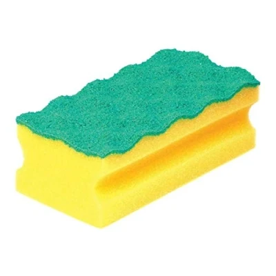 Imagen de Vileda Esponja profesional Pur Active, rectangular, colores: Amarillo/Verde, Verde/Verde, Rojo/Verde, 6,3 x 14 cm, VE = 10 unidades, Gelb