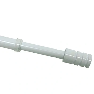 Imagen de GARDINIA Barra cilíndrica Vitra para cortinas, de metal incl. 2 roscas, Extensible, Diámetro 10 mm, Longitud 80 110 cm, Blanco