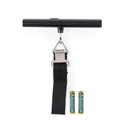 Imagen de Salter SA00640BFEU12 báscula de equipaje acero inoxidable digital para viajes, compacta maletas, capacidad 50 kg, asa fácil agarre, función tara, portátil
