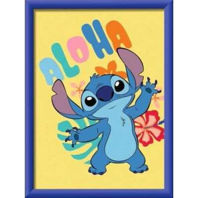 Imagen de Ravensburger CreArt Serie Trend C Disney Stitch, Pintar por números, Contiene tabla preimpresa 24x30cm, 1 pincel con 2 brochas y kit de pinturas, para adultos niños +10 años, Manualidades