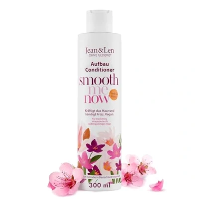 Imagen de Jean &amp; Len Acondicionador Acumulador Almendra y Queratina, para cabello estructuralmente dañado, controla el encrespamiento aporta brillo, sin parabenos ni siliconas, vegano, 300 ml