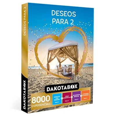 Imagen de DAKOTABOX Caja regalo hombre mujer pareja idea de Deseos para 2 8000 experiencias como estancias, cenas, masajes y actividades aventura