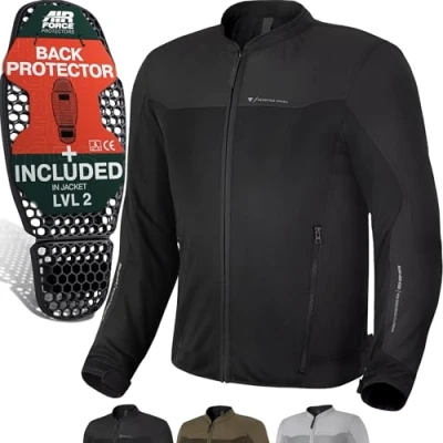 Imagen de SHIMA OPENAIR Chaqueta Moto Hombre Ligera y Transpirable Cazadora Mesh de Verano con CE Espalda, Hombros, Codos Protecciones, Ajuste la Anchura (Negro, S)