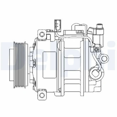 Imagen de DELPHI CS20522 compresor de Aire Acondicionado 7SEU17 PAG 46 con aceite VOLKSWAGEN: Multivan 5 (7HM, Transporter 5, Bus
