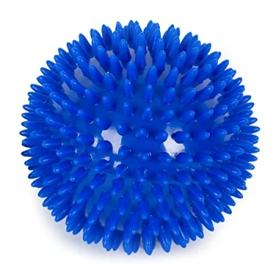 Imagen de Yoga Studio Pelota de masaje unisex YS/Spikeyball, 10 cm, color azul, bola estrés para terapia punto activación, liberación miofascial, fascitis plantar, accesorios terapéuticos