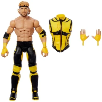 Imagen de Mattel WWE Elite Top Picks Conjunto de accesorios y figura acción Logan Paul 15,24cm, coleccionable, con manos intercambiables, lucha 25 puntos articulación, JCJ37