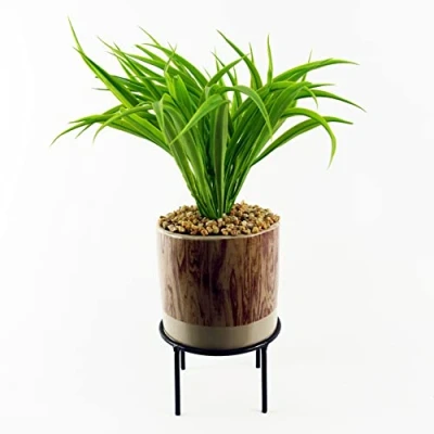 Imagen de Leaf Design UK Planta de follaje Artificial Realista con Maceta, Maceta cerámica Hierba, 35 cm