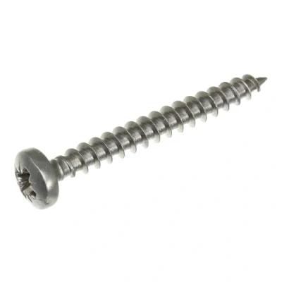 Imagen de SECCARO Tornillo de cabeza semicircular para aglomerado (4 x 35 mm, acero inoxidable, V2A, VA A2, rosca completa, Phillips, PZ, 200 unidades)