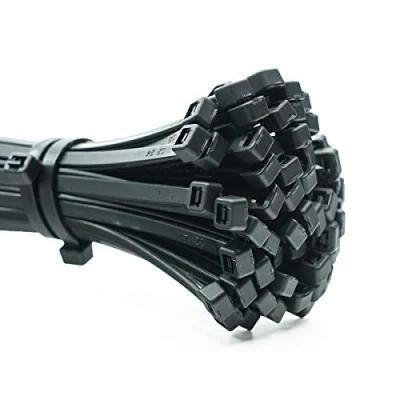 Imagen de ERKO 100 unidades de bridas para cables profesionales 370 x 3,6 mm Soporte brida en negro, resistente a temperatura