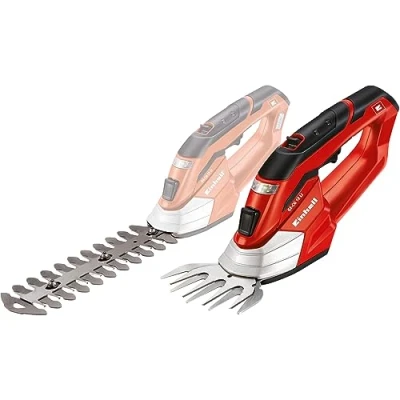 Imagen de Einhell Tijeras inalámbricas para cortar hierba y podar arbustos GE CG 12 Li (Li Ion, 12V, 1,5Ah, cuchilla cortada por láser, hierba, transmisión de metal, mango telescópico)