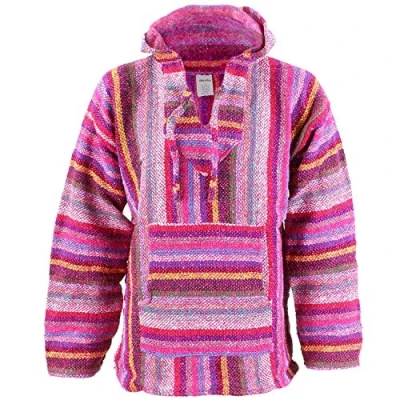 Imagen de Siesta Mexicano Baja Jerga con Capucha Hippie Jersey Rosa Multi Color algodón, Color, 50% algodón de acrílico Washing, Mujer, Large